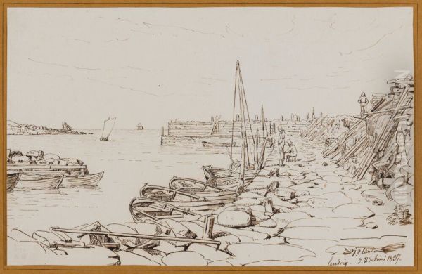 The Jetty in Sandvig's port, Bornholm (recto) - view 1