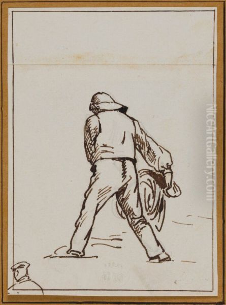 Study of a fisherman (recto) - view 1