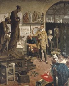 Canova In His Studio by Pompeo Calvi