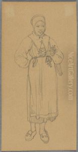 Study of a Woman Standing (Study for Churchgoers in Boats, Leksand, Dalecarlia) Study of a Woman Standing (Study for Churchgoers in Boats, Leksand, Dalecarlia)