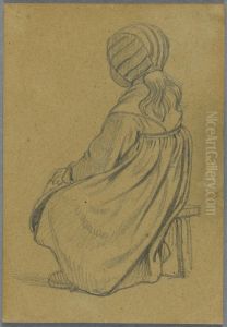 Seated Girl, Seen from behind, Study for Church-Goers Arriving at Leksand Seated Girl, Seen from behind, Study for Church-Goers Arriving at Leksand
