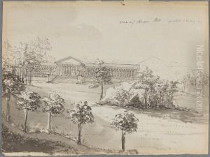 Fantasy View of Haga Palace Drawn from Memory on the Frigate Gripen Outside Livorno, 30 August 1794 by Carl Christoffer Gjorwell the Younger
