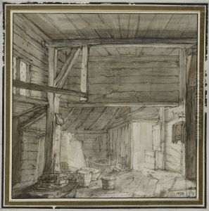 Interior av ett forrad by Cornelis Saftleven