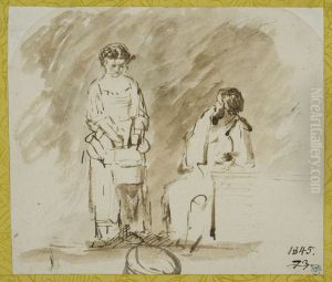 Jesus och den samariska kvinnan by Rembrandt