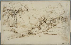 Landskap med Kefalos och Prokris by Rembrandt