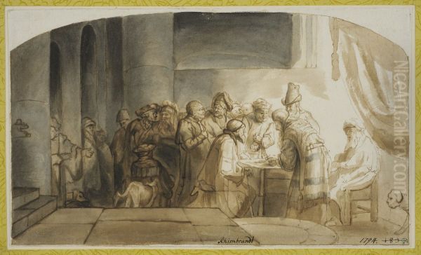 Judas mottar de trettio silverpenningarna - view 1