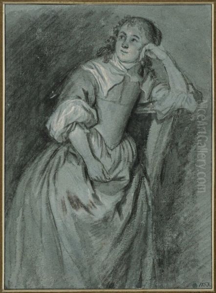 Young Lady Leaning on a Chair - view 1