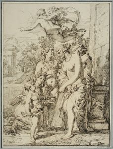 Venus och gracerna forbereder Amors pilar by Gerard de Lairesse
