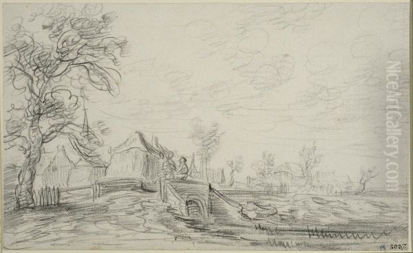 Landskap med stenbro - view 1