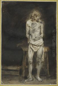 Staende manlig modell by Samuel Van Hoogstraten