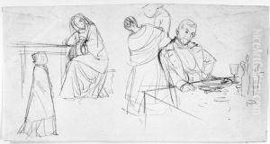 Figurstudier by Adolph von Menzel