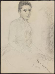 Portrait of Ida von Schultzenheim by Mina Carlson-Bredberg
