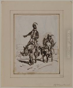 Don Quixote och Sancho Panza by Wilhelm Marstrand