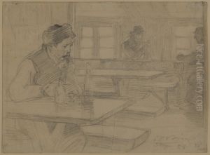 Interior av krogen pa Skagen by Peder Severin Kroyer