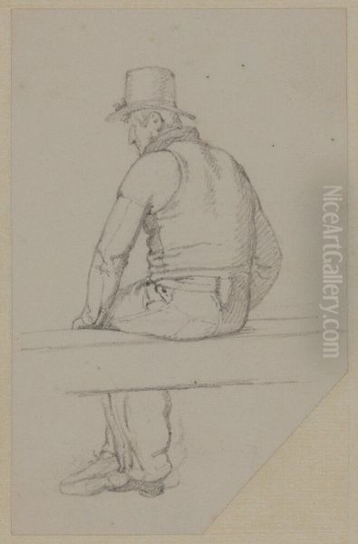 Sittande man - view 1