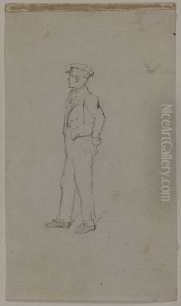 Staende yngling, figurstudie - view 1