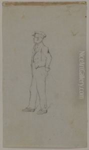 Staende yngling, figurstudie Staende yngling, figurstudie