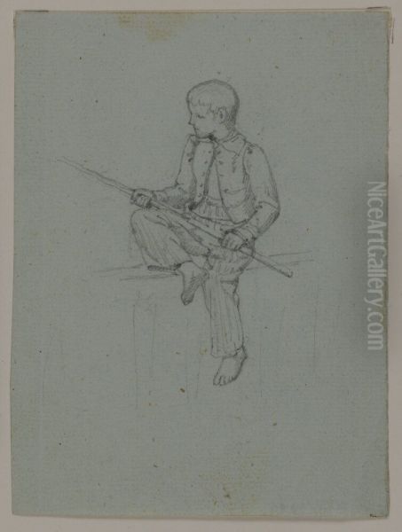 Metande pojke, figurstudie - view 1