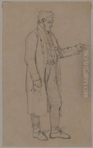 Staende man med nyckelknippa, figurstudie Staende man med nyckelknippa, figurstudie