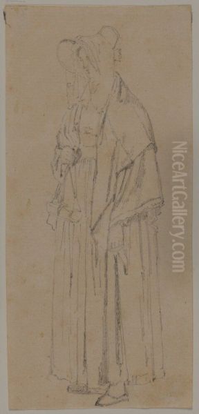 Staende kvinna, figurstudie - view 1