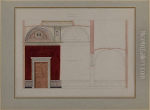 Section of wall, Rooms 71-92, Upper floor by Friedrich August Stuler