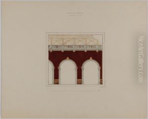 Nationalmuseum. Vaggsektion och del av tak. sal 82, ovre vaningar