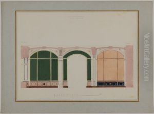 Longitudinal section, Room I, Entrance floor (reproduction) Longitudinal section, Room I, Entrance floor (reproduction)