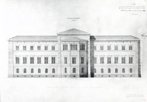 Nationalmuseum. Fasaden at oster