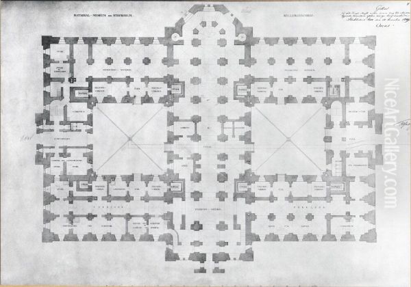 Nationalmuseum. Plan av kallaravaningen - view 1