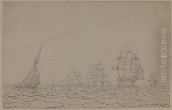 Marint landskap med segelfartyg - view 1