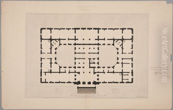 Nationalmuseum. "Plan af Bottenvaningen" - view 1