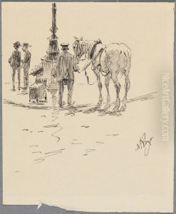 Street View with a Horse by Nils Kreuger