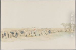 Airing of the Blankets, View from the Military Camp at Danevirke by Jorgen Valentin Sonne