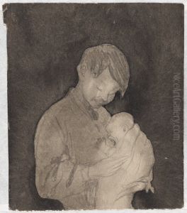 Ivar with Lillan by Ivar Arosenius