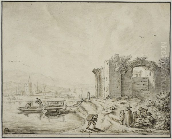 Hamn med ruiner - view 1