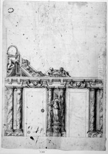 Decoration of a wall and part of the ceiling