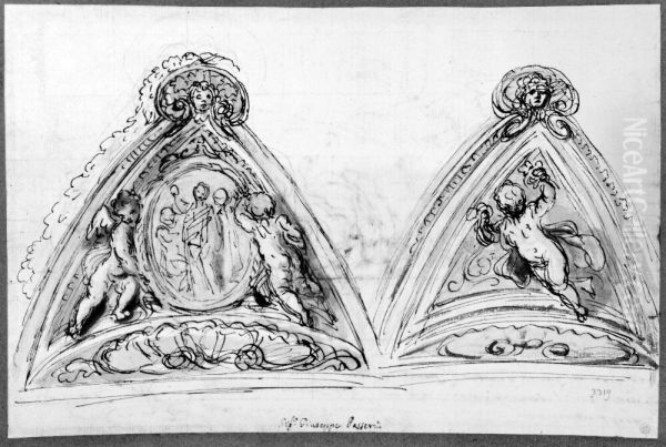 Decoration for two cells of a vault - view 1
