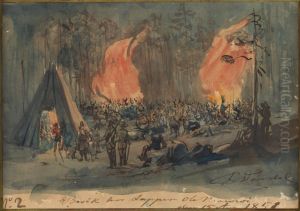 Crown Prince Carl (XV) Visiting Sami Ole Niarovi, 15th of August 1858 by Fritz Von Dardel