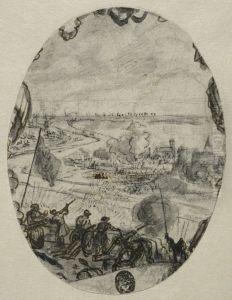 Batteri beskjuter en stad by Romeyn de Hooghe