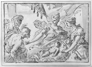 The Education of Achilles by Giovanni Antonio Pellegrini