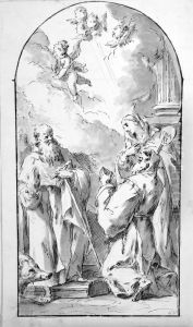 Antonius av Padua, Franciskus av Paola och ett kvinnligt helgon