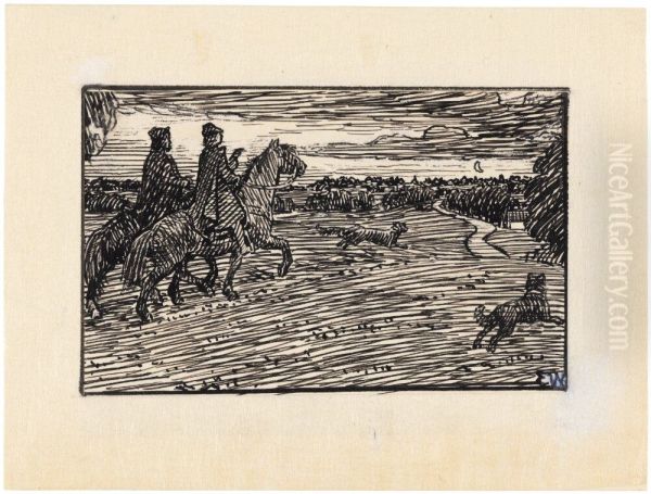 Study for Illustrations to Snorre Sturlason's The Saga of Olav Tryggvason - view 1