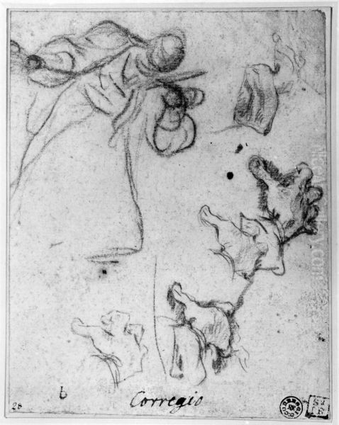 Studies of Figure and Hands - view 1