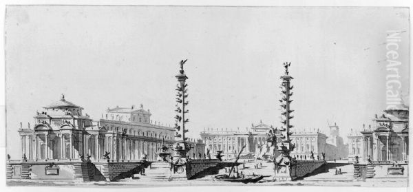 Stadsbild med klassistiska byggnader - view 1