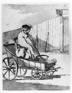 Resande i franspand vagn utanfor hallstation by Jean Eric Rehn