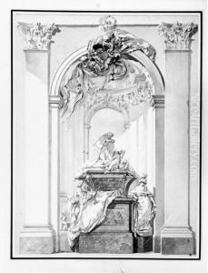 Bouchardons gravmonument over kardinal Fleury