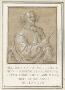 Self-portrait by Melchiorre Cafa