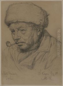 Portrattstudie av Niels Gaihede (1816-1890)