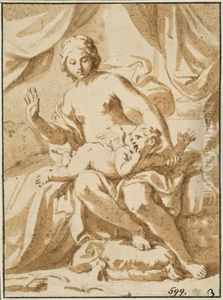 Venus punishing Amor - view 1