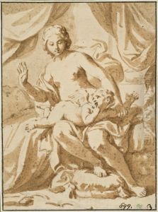Venus punishing Amor by Elisabetta Sirani